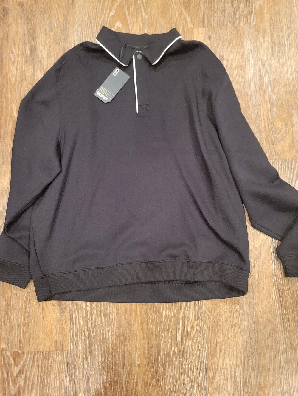 New Mens XL Pinnacle VRST Pullover Sweater Quarter Zip Black
